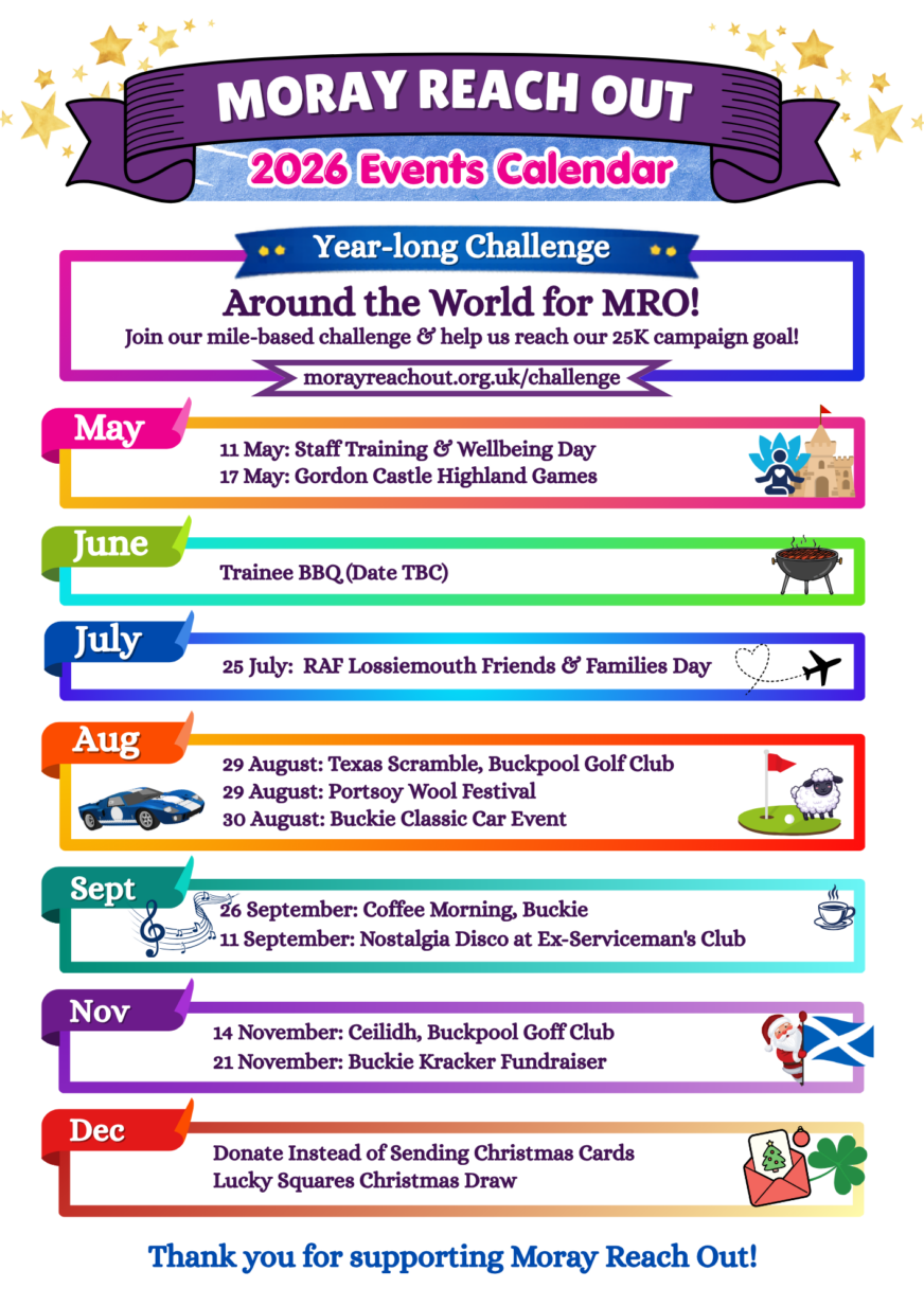 Moray Reach Out Celebrates 25 Years – Get Involved