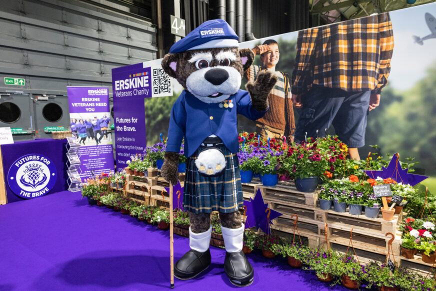 RAF Veteran Shaun Moat strides out for Erskine Veterans  at the Aberdeen Kiltwalk