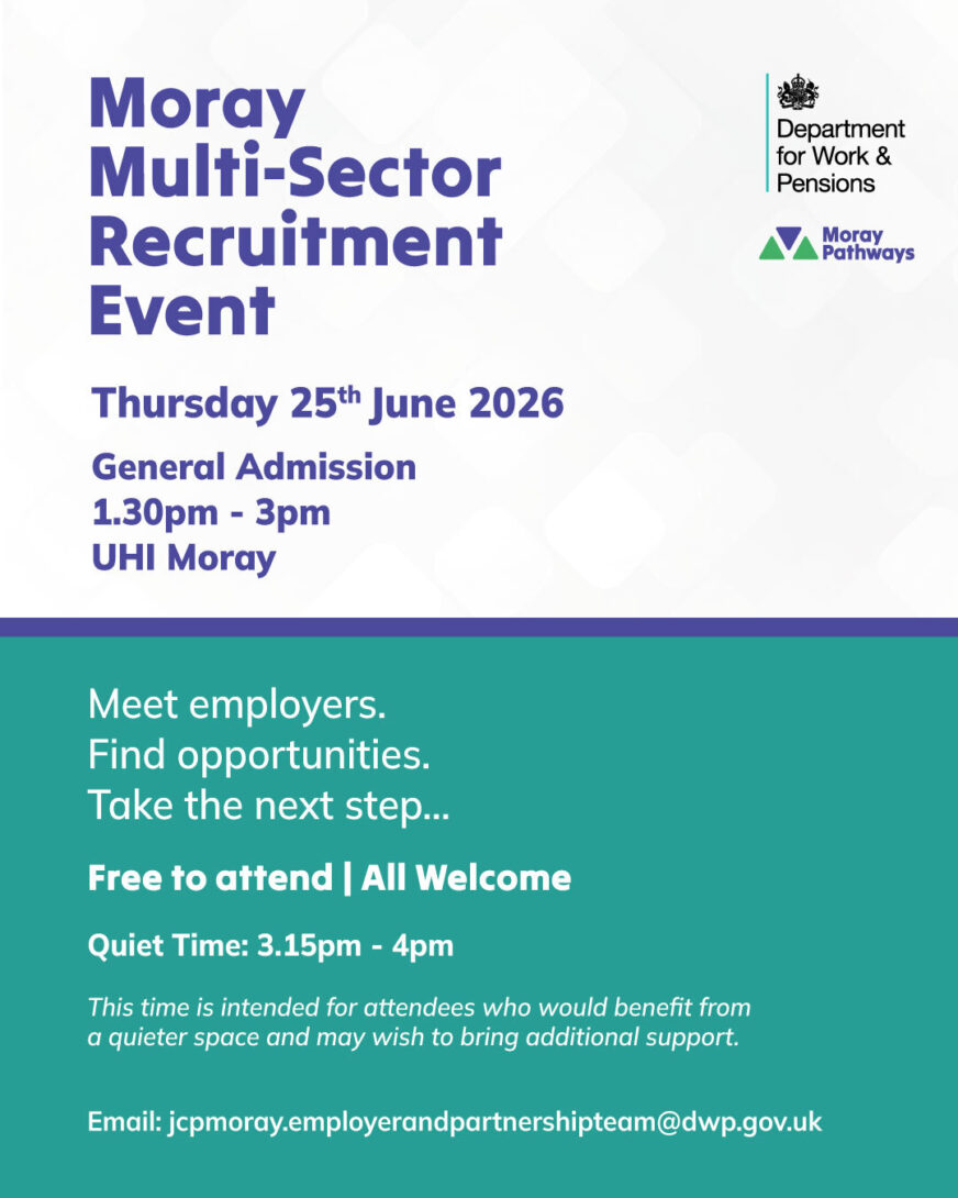 Moray Multi Sector Recruitment Event on Thursday 25th June 2026.