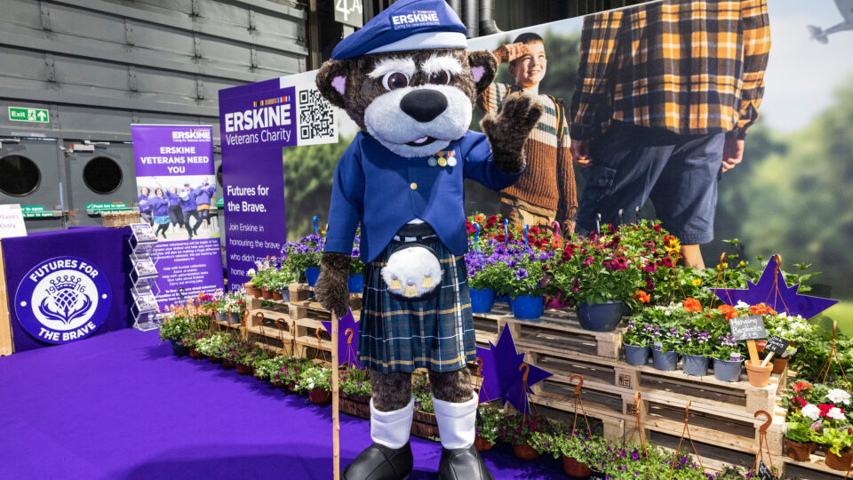 RAF Veteran Shaun Moat strides out for Erskine Veterans  at the Aberdeen Kiltwalk