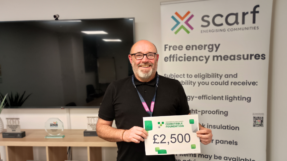 Scarf receives £2,500 donation from Yorkshire Building Society Charitable Foundation