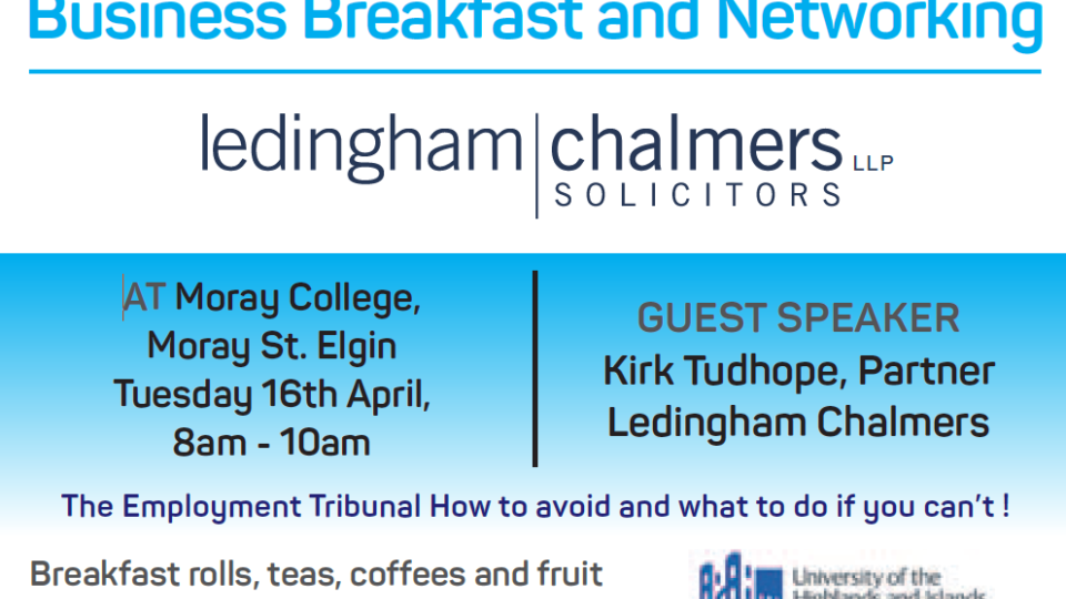 P&J present a FREE Business Breakfast with Ledingham Chalmers