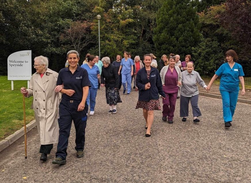 Care home residents take 'a walk in the Parklands' for charity