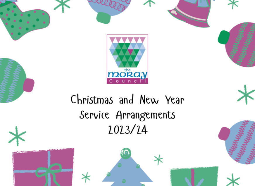 Moray Council's Christmas and New Year service arrangements 2023/24