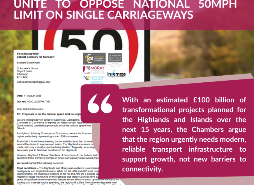 Highland and Moray Chambers Unite to Oppose National 50mph Limit on Single Carriageways