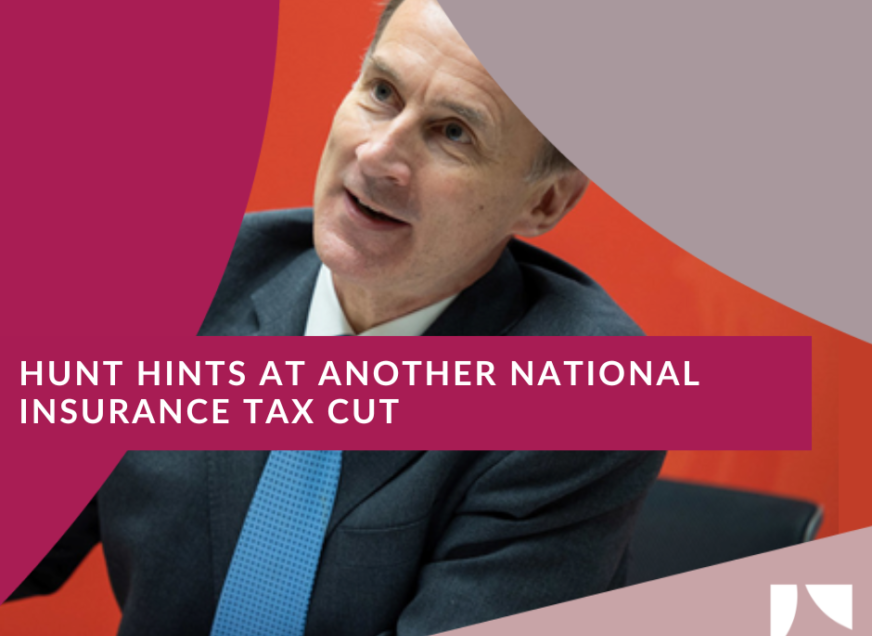 Hunt hints at another National Insurance tax cut