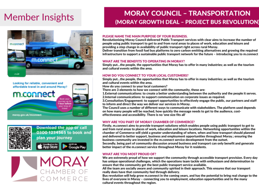Moray Council – Transportation (Moray Growth deal – Project Bus Revolution)